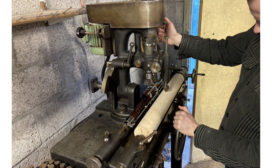 Original Huller bassoon tone-hole drilling machine