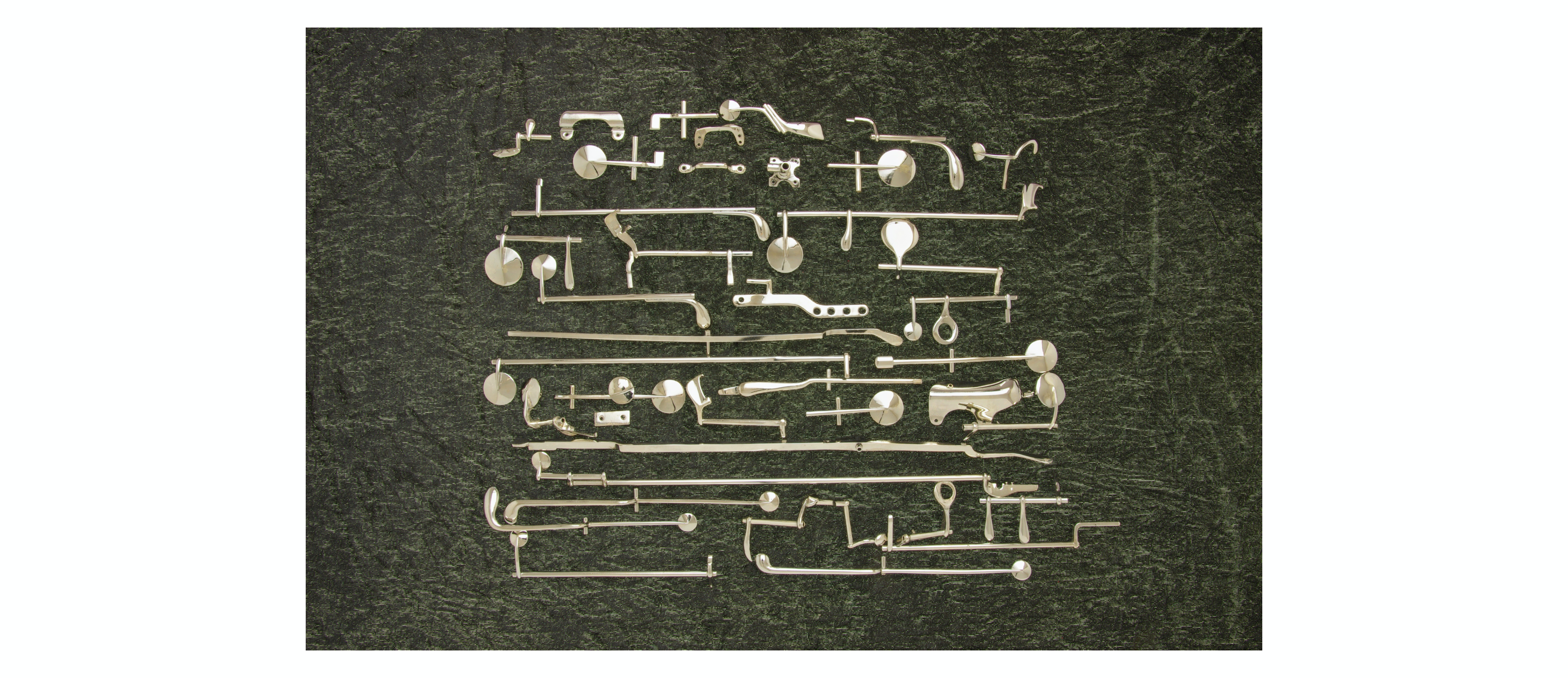 Bassoon keys disassembled